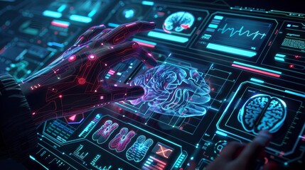 Digital interface used by a healthcare professional