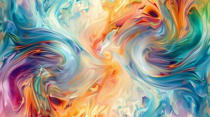 Poster - A mesmerizing abstract artwork with vibrant colors and swirling patterns.