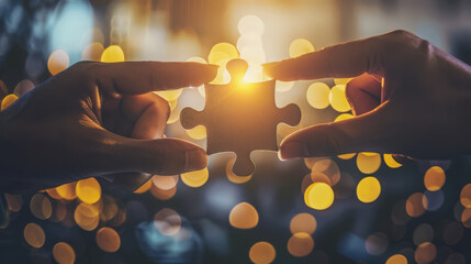 Poster - Digital technology, Business network connection, business teamwork, partnership and data exchange, Investment analysis, planning and strategy