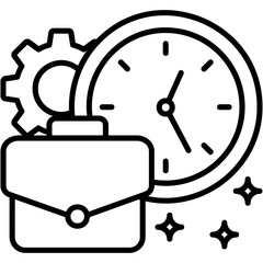 Wall Mural - Working Hours Icon