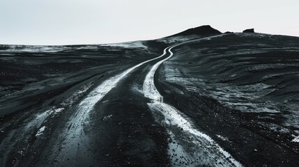 Poster - Asphalt road. Generative AI