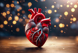 Fototapeta  - Human heart with 3d rendering 3d illustration