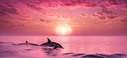 silhouette of a dolphin