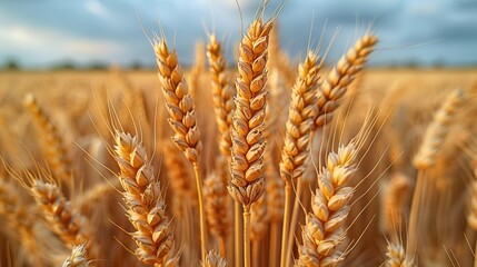 Poster - A field of golden wheat ready for harvest.