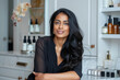 © AI_images - A determined Indian entrepreneur making waves in the cosmetics industry, leveraging her cultural background and business acumen to curate a range of beauty products that celebrate diversity and