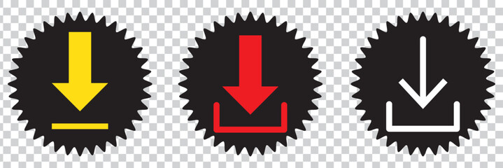 Poster - Download icon vector. Downloading sign. Download icon or install symbol. Downloading button.