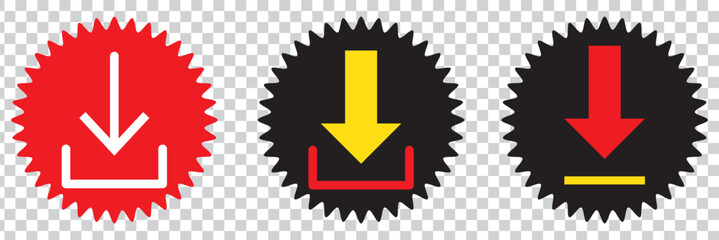Poster - Download icon vector. Downloading sign. Download icon or install symbol. Downloading button.