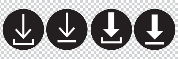 Poster - Download icon vector. Downloading sign. Download icon or install symbol. Downloading button.