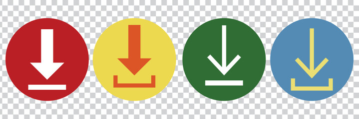 Poster - Download icon vector. Downloading sign. Download icon or install symbol. Downloading button.