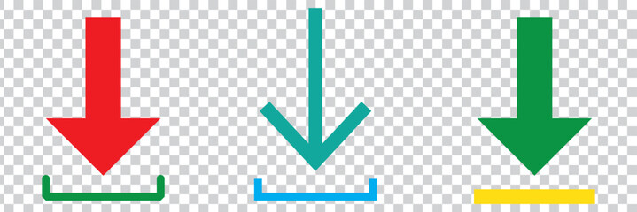 Poster - Download icon vector. Downloading sign. Download icon or install symbol. Downloading button.