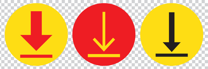 Poster - Download icon vector. Downloading sign. Download icon or install symbol. Downloading button.