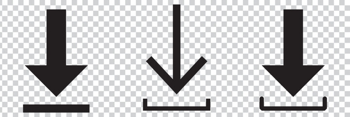 Poster - Download icon vector. Downloading sign. Download icon or install symbol. Downloading button.
