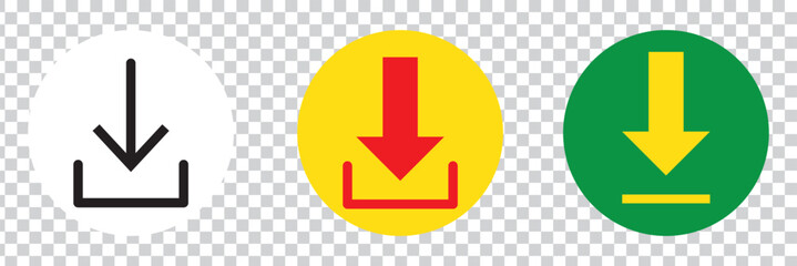 Poster - Download icon vector. Downloading sign. Download icon or install symbol. Downloading button.