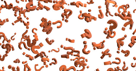 Poster - question mark symbols for FAQ