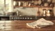 © Farid - blurred background of retro kitchen with kitchen desk napkin and space for you