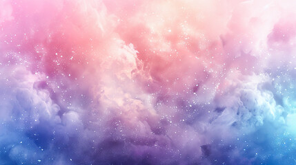 Wall Mural - colorful sky with clouds and stars. abstract background for design.