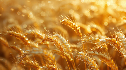 Canvas Print - A field of tall, golden rye swaying in the wind.