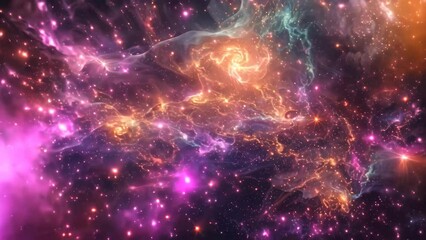 Wall Mural - a vibrant space teeming with countless stars and celestial patterns, a celestial theme with cosmic p