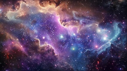 Wall Mural - a view of a vast space teeming with countless stars, creating a mesmerizing celestial spectacle, a c