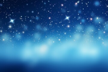 Wall Mural - abstract background of blue sky with bokeh and stars. generative ai
