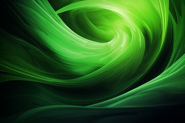 Wall Mural - Abstract green background with swirl. Generative AI