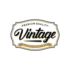 Canvas Print - Elegant Vintage Retro Badge Label Emblem Logo design inspiration