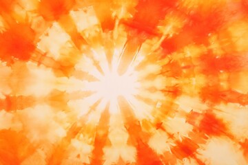 Wall Mural - Watercolor orange Tie Dye background. Generative AI