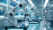 © G.Go - Advanced biotech lab with robotic arms performing automated experiments