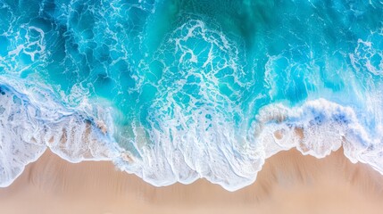 wave approaches shore, person with surfboard on foreground