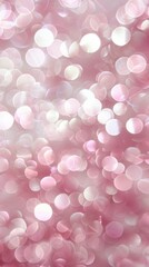 Poster - Soft pink and white bokeh background with a dreamy effect. Perfect for romantic and gentle themes