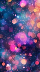 Poster - Colorful bokeh background with a festive touch. Ideal for celebrations and joyful themes
