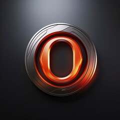 Vector illustration of the letter O in the form of a circle.