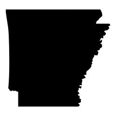 Wall Mural - a black outline of the state of arkansas