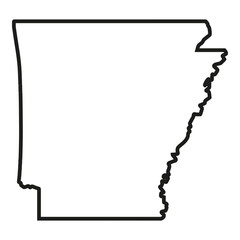 Wall Mural - a white outline of the state of arkansas