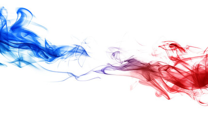 Abstract USA Flag Colors Smoke isolated on a transparent background