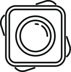 Poster - black and white line drawing of a camera, perfect for social media and app interface design