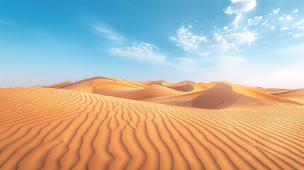 Wall Mural - beauty of desert dunes as golden sands stretch towards the horizon