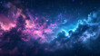 © Pixel - Fantasy Starry Night Sky in Blue and Purple A Magical Journey Through Celestial Colors and Dreamlike Landscapes