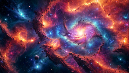 a breathtaking space nebula galaxy