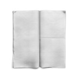 Fototapeta  - An image of a Opened Blank Newspaper isolated on a white background