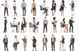 © Odin AI - Illustrations show a diverse set of business professionals in different poses and actions