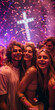 © Image-Love - A group of people are at a party, with one of them holding a glass. Scene is fun and lively, as everyone is smiling and enjoying themselves