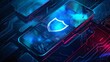 © Bijac - online safety and privacy smartphone with shield icon secure dating app concept personal data protection digital painting