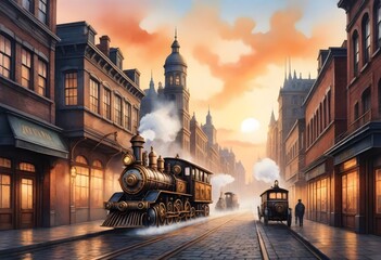 Canvas Print - classical steam engine (29)