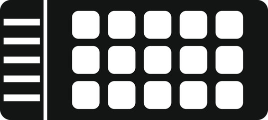 Poster - Vector illustration of a simple black and white keyboard icon, perfect for web and print design