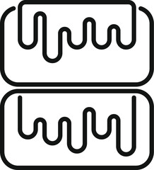 Poster - graphic icon illustrating a dripping paint design in a simple black and white color scheme