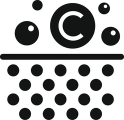 Poster - Vector illustration featuring an abstract pattern of black bubbles on white background