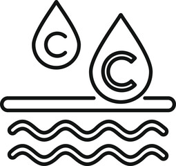 Poster - vector illustration of contrasting water temperature with hot and cold droplets