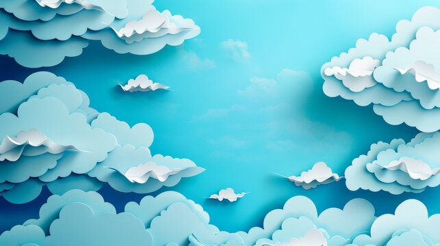 clouds made from paper cutout