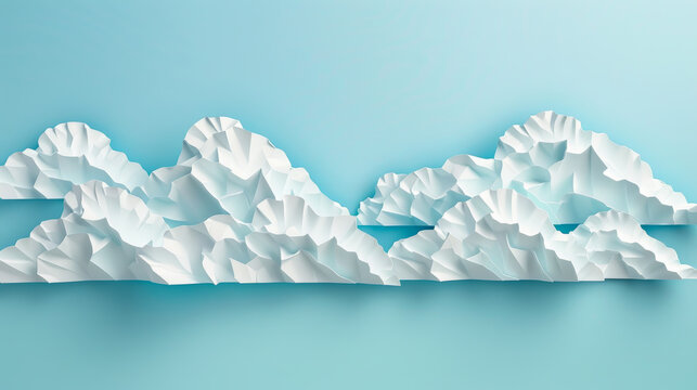 clouds made from paper cutout